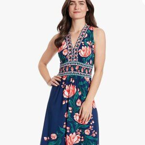 NWT London Times Women's Sleeveless V-Neck Maxi Dress Sz16 Prom Wedding Summer